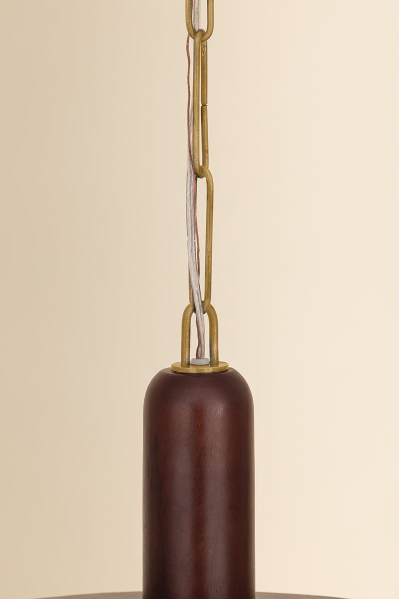 Mitzi by Hudson Valley Lighting Scheana Pendant in Aged Brass, detail view 4