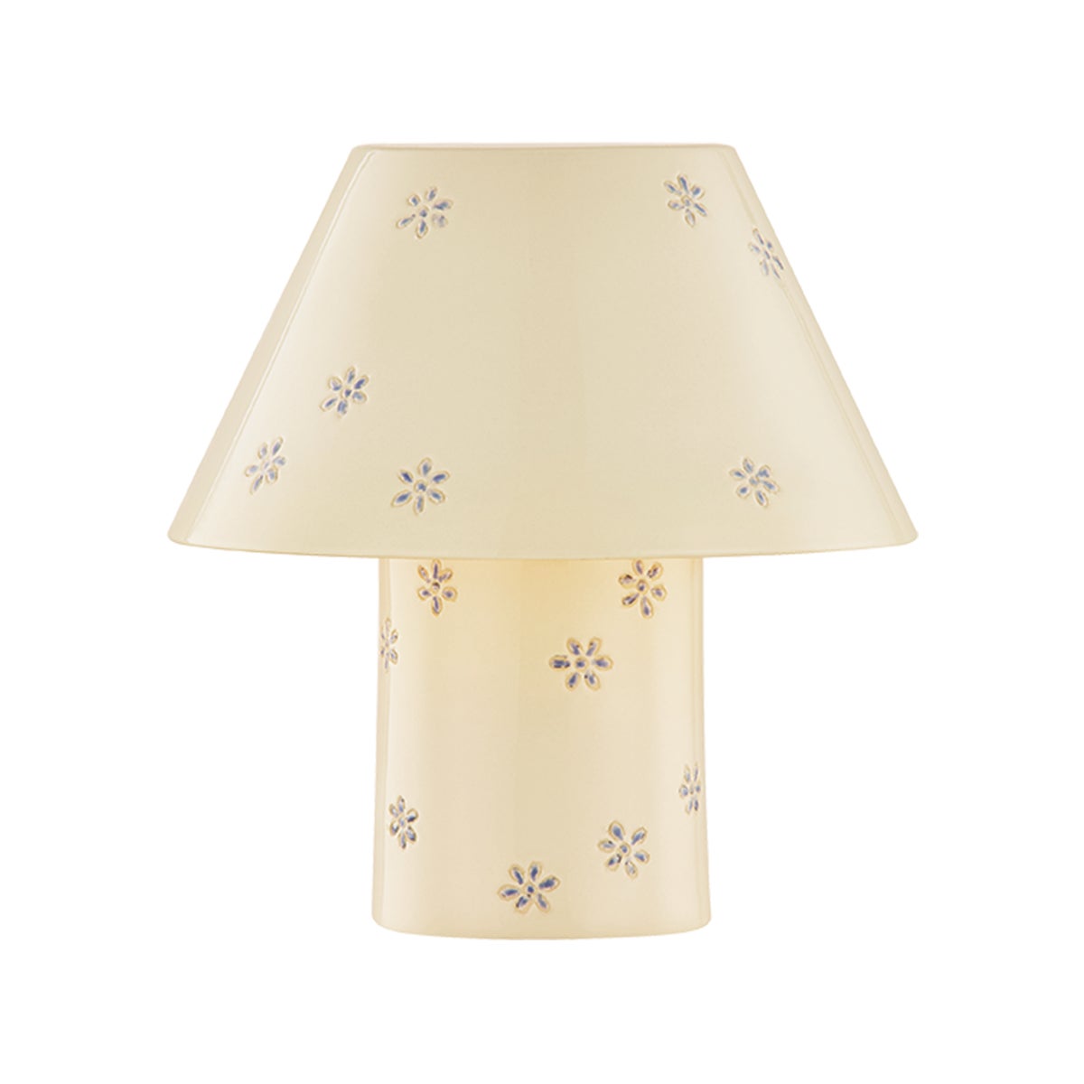 Mitzi by Hudson Valley Lighting Seraphine Table Lamp in Aged Brass / Ceramic Scattered Blossom