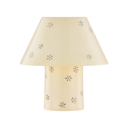 Mitzi by Hudson Valley Lighting Seraphine Table Lamp in Aged Brass / Ceramic Scattered Blossom