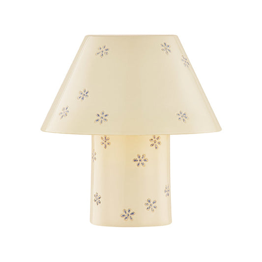 Mitzi by Hudson Valley Lighting Seraphine Table Lamp in Aged Brass / Ceramic Scattered Blossom