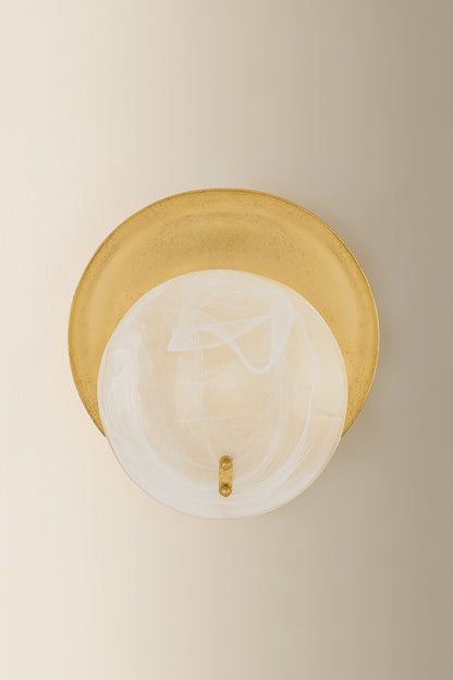 Mitzi by Hudson Valley Lighting Shanette Wall Sconce in Vintage Gold Leaf, detail view 1