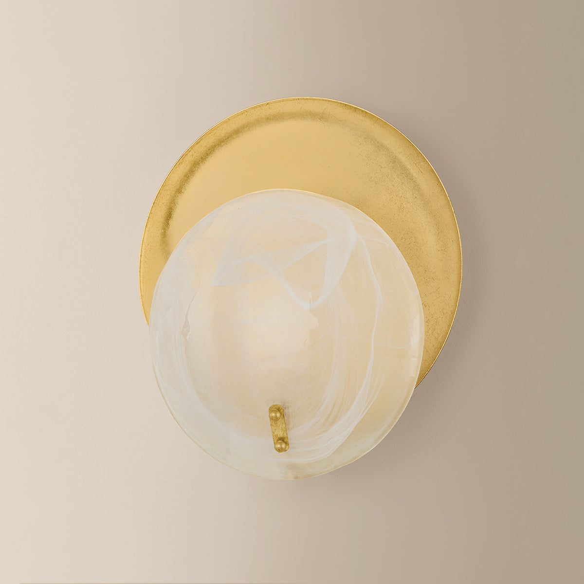 Mitzi by Hudson Valley Lighting Shanette Wall Sconce in Vintage Gold Leaf, detail view 2