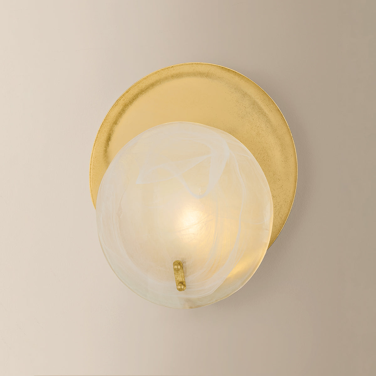 Mitzi by Hudson Valley Lighting Shanette Wall Sconce in Vintage Gold Leaf, detail view 4