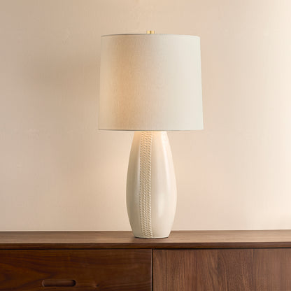 Mitzi by Hudson Valley Lighting Shavani Table Lamp in Aged Brass / Ceramic Honeydew, detail view 4