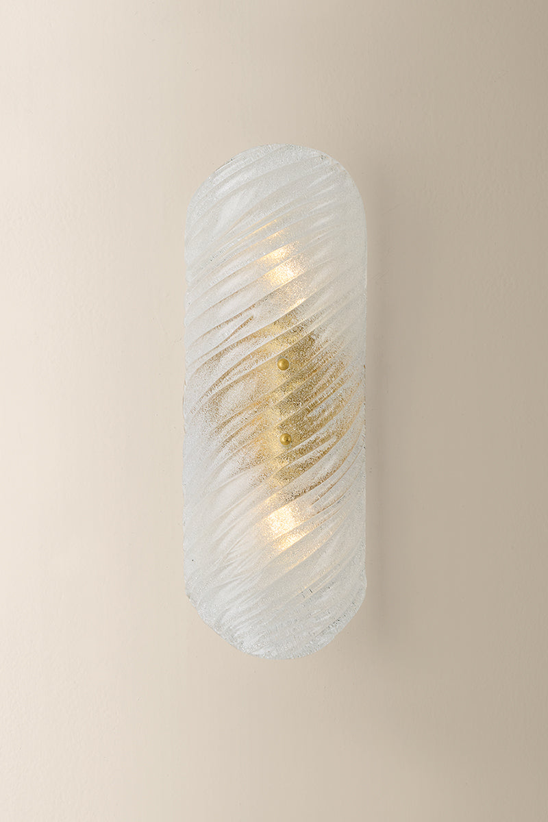 Mitzi by Hudson Valley Lighting Shelley Wall Sconce in Vintage Gold Leaf, detail view 1