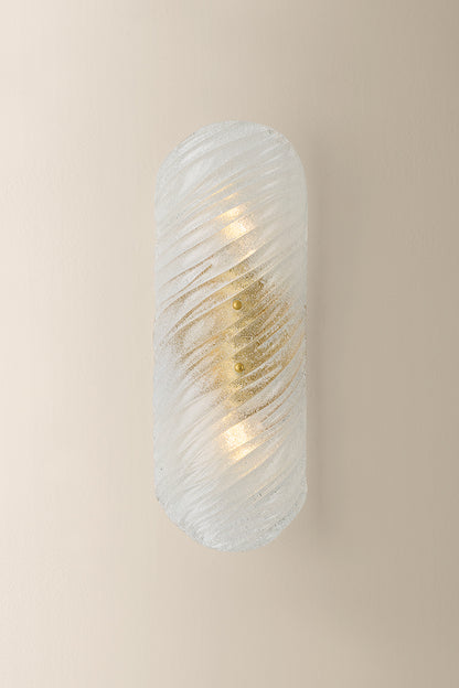 Mitzi by Hudson Valley Lighting Shelley Wall Sconce in Vintage Gold Leaf, detail view 1