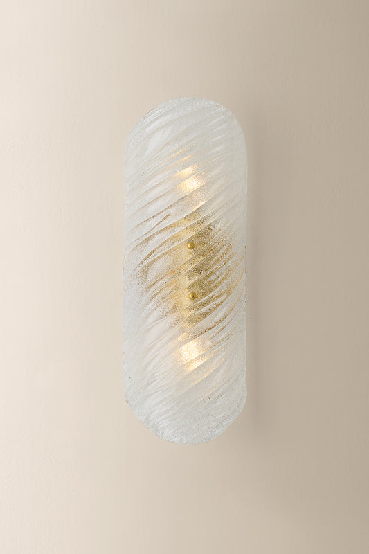 Mitzi by Hudson Valley Lighting Shelley Wall Sconce in Vintage Gold Leaf, detail view 1