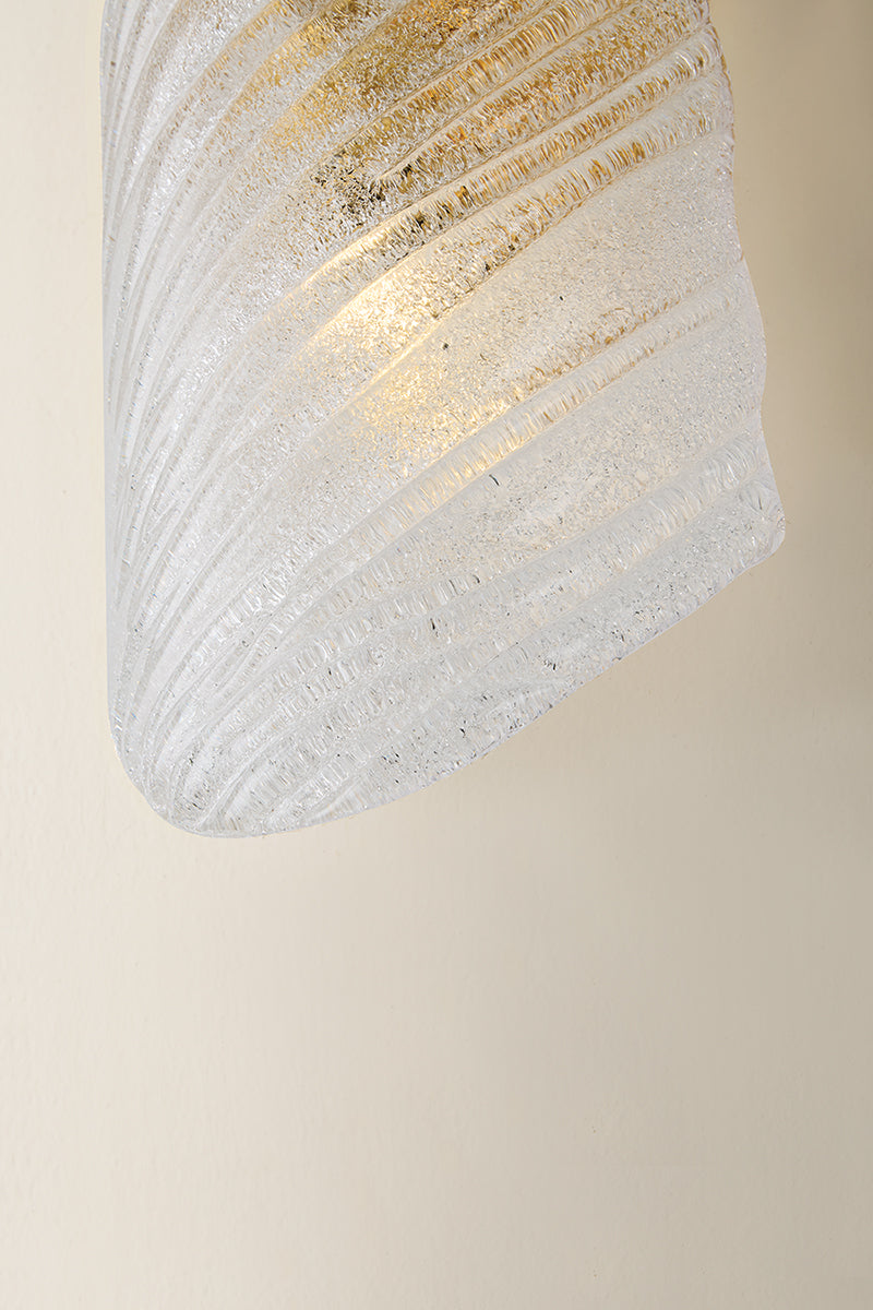 Mitzi by Hudson Valley Lighting Shelley Wall Sconce in Vintage Gold Leaf, detail view 3