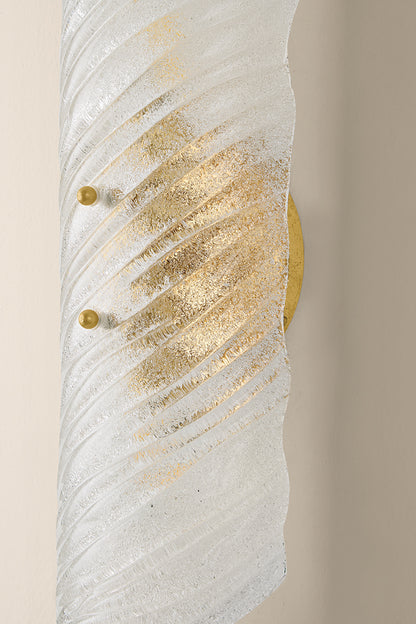 Mitzi by Hudson Valley Lighting Shelley Wall Sconce in Vintage Gold Leaf, detail view 5