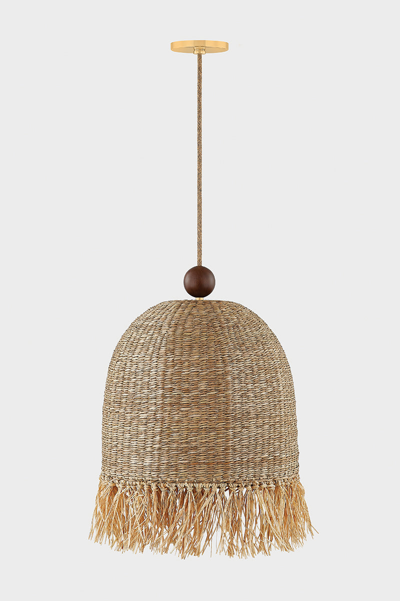 Mitzi by Hudson Valley Lighting Sheri Pendant in Aged Brass, detail view 1