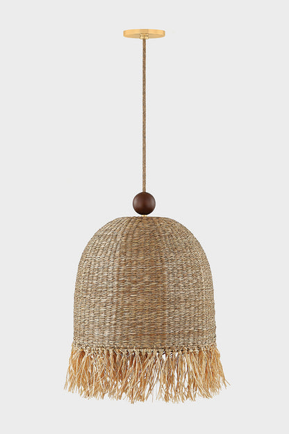 Mitzi by Hudson Valley Lighting Sheri Pendant in Aged Brass, detail view 1