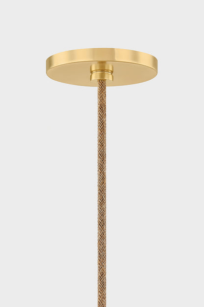 Mitzi by Hudson Valley Lighting Sheri Pendant in Aged Brass, detail view 7