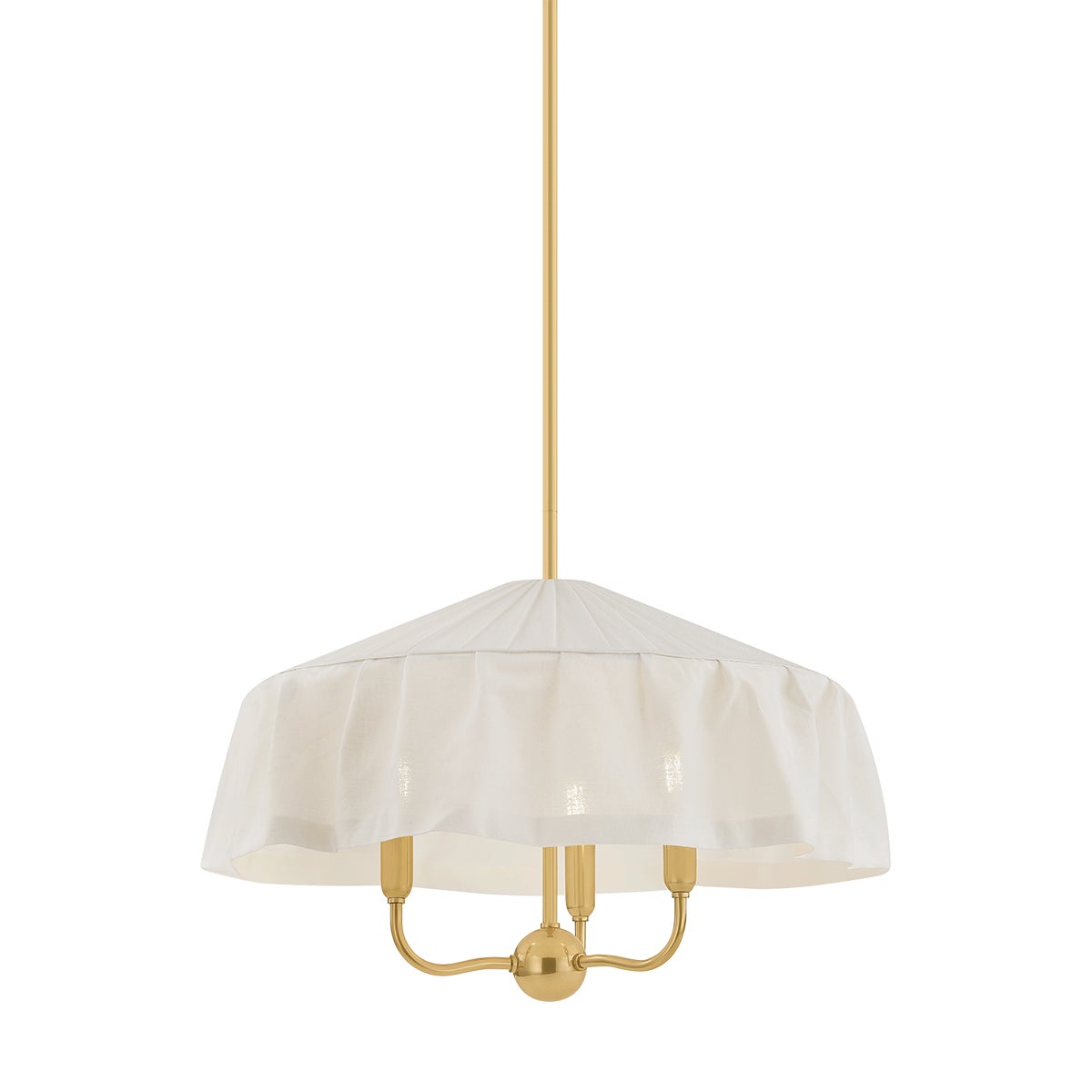 Mitzi by Hudson Valley Lighting Shivonne 3-Light Chandelier in Aged Brass