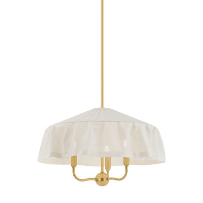 Mitzi by Hudson Valley Lighting Shivonne 3-Light Chandelier in Aged Brass