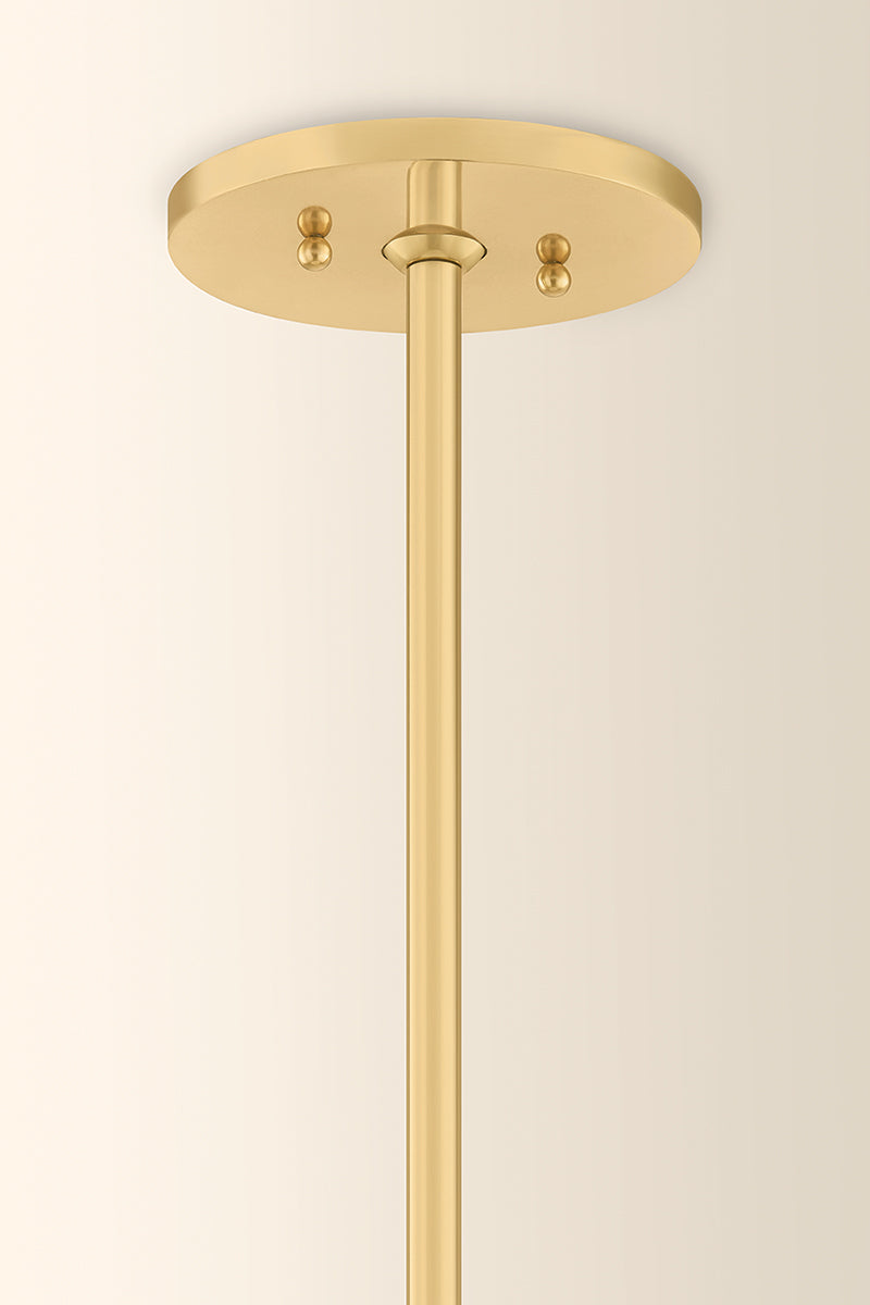 Mitzi by Hudson Valley Lighting Shivonne 5-Light Chandelier in Aged Brass, detail view 1