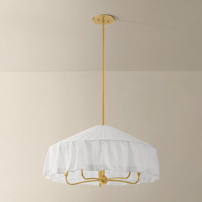 Mitzi by Hudson Valley Lighting Shivonne 5-Light Chandelier in Aged Brass, detail view 2