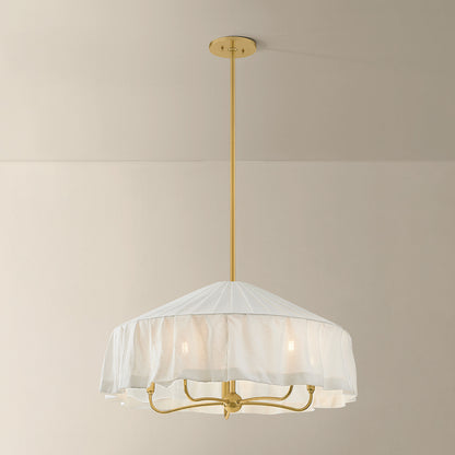 Mitzi by Hudson Valley Lighting Shivonne 5-Light Chandelier in Aged Brass, detail view 4