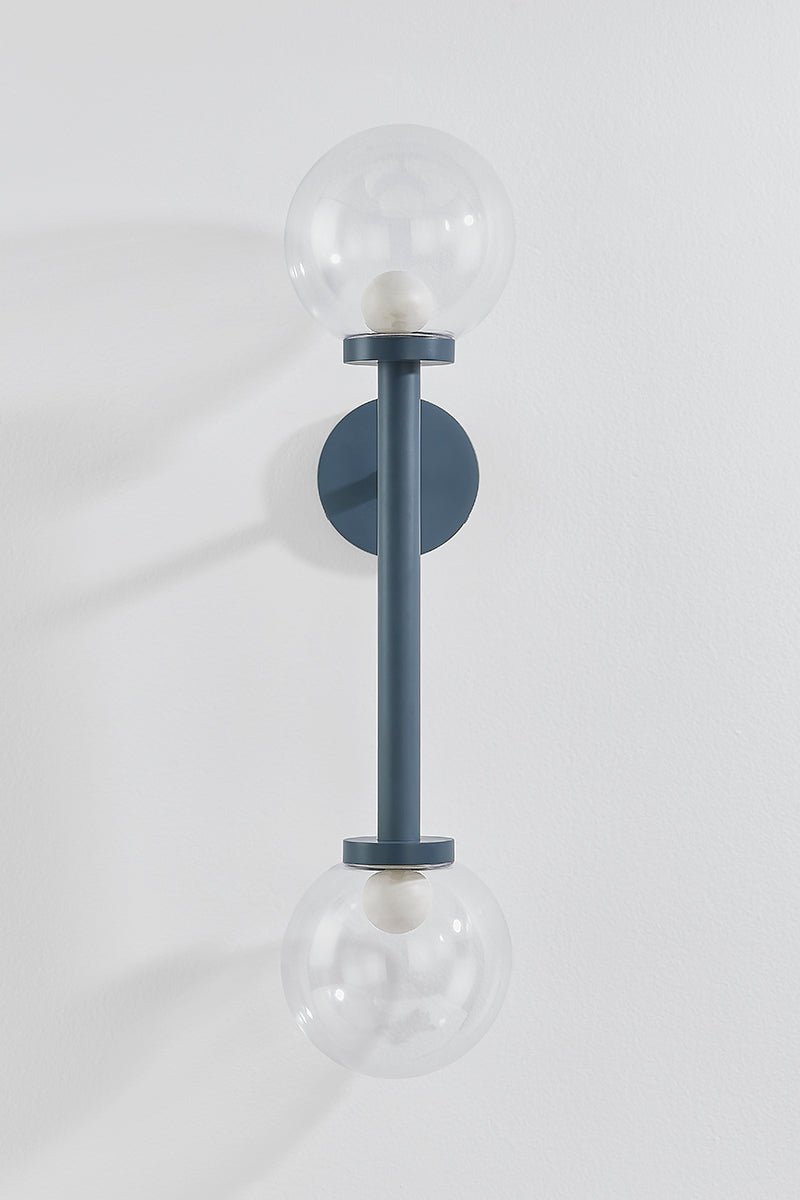 Mitzi by Hudson Valley Lighting Sia Wall Sconce in Slate Blue, detail view 1