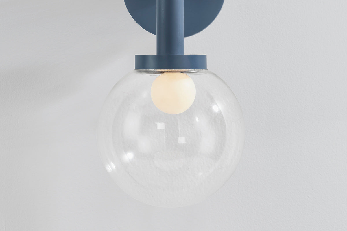 Mitzi by Hudson Valley Lighting Sia Wall Sconce in Slate Blue, detail view 3