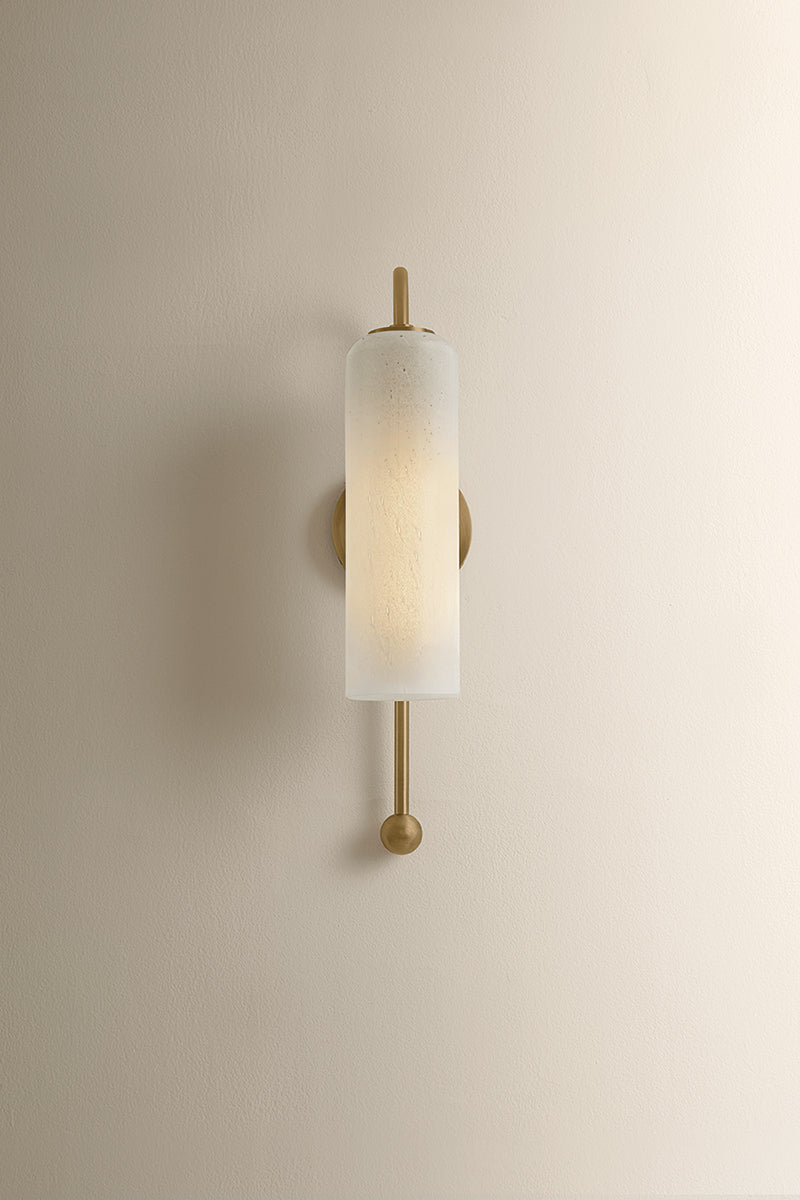 Mitzi by Hudson Valley Lighting Skye Wall Sconce in Patina Brass, detail view 1