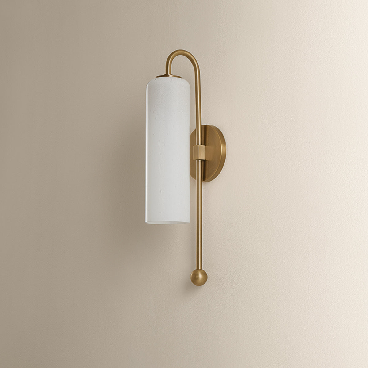 Mitzi by Hudson Valley Lighting Skye Wall Sconce in Patina Brass, detail view 2