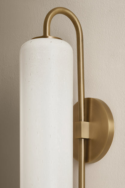 Mitzi by Hudson Valley Lighting Skye Wall Sconce in Patina Brass, detail view 3