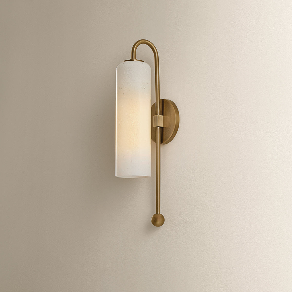 Mitzi by Hudson Valley Lighting Skye Wall Sconce in Patina Brass, detail view 4