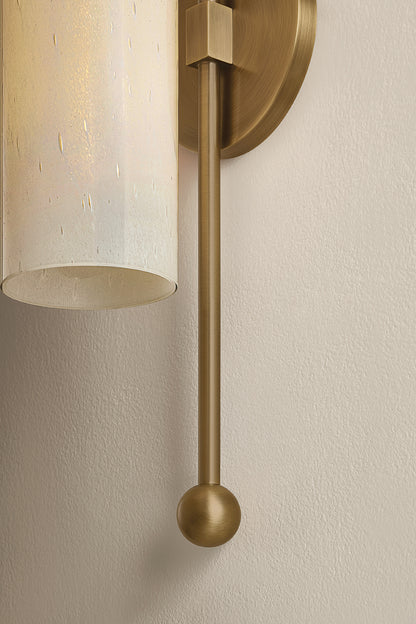 Mitzi by Hudson Valley Lighting Skye Wall Sconce in Patina Brass, detail view 5