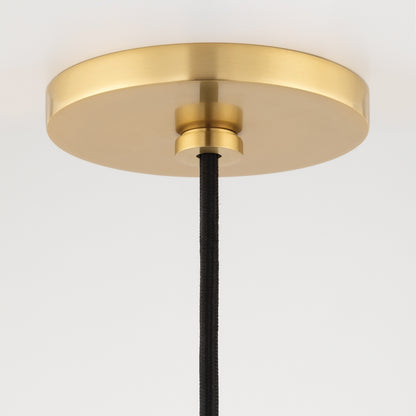 Mitzi by Hudson Valley Lighting Sodsai Pendant in Aged Brass, detail view 4