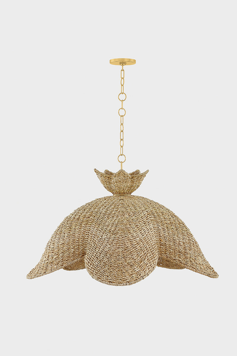 Mitzi by Hudson Valley Lighting Solie Large Pendant in Aged Brass, detail view 1