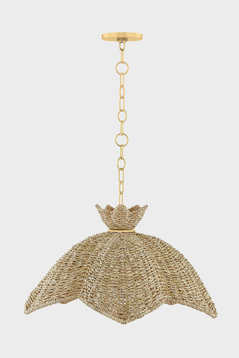 Mitzi by Hudson Valley Lighting Solie Small Pendant in Aged Brass, detail view 1