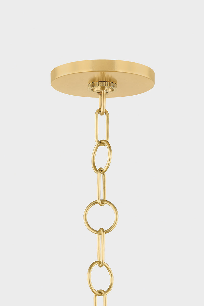 Mitzi by Hudson Valley Lighting Solie Large Pendant in Aged Brass, detail view 2