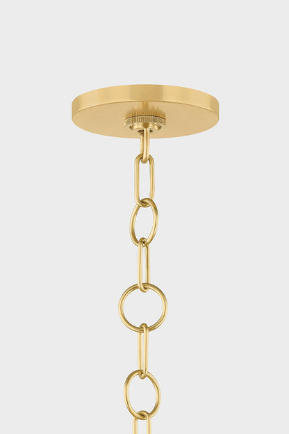 Mitzi by Hudson Valley Lighting Solie Large Pendant in Aged Brass, detail view 2