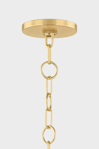 Mitzi by Hudson Valley Lighting Solie Small Pendant in Aged Brass, detail view 2