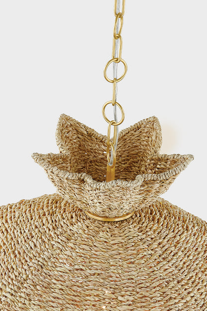 Mitzi by Hudson Valley Lighting Solie Large Pendant in Aged Brass, detail view 3