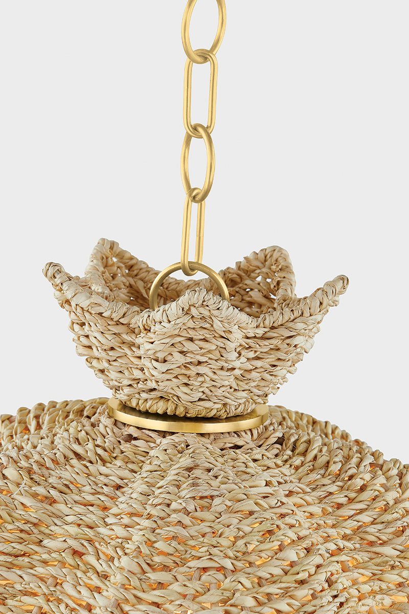 Mitzi by Hudson Valley Lighting Solie Small Pendant in Aged Brass, detail view 3