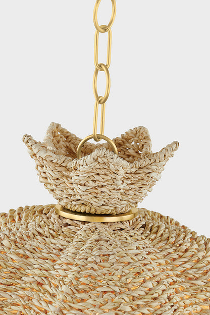 Mitzi by Hudson Valley Lighting Solie Small Pendant in Aged Brass, detail view 3