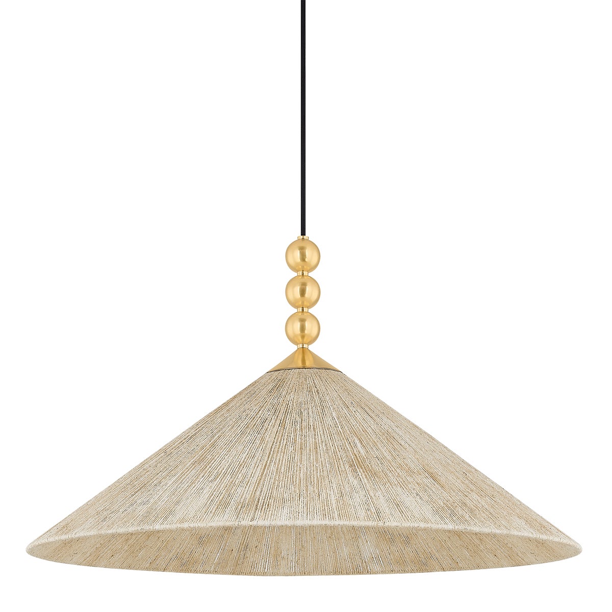 Mitzi by Hudson Valley Lighting Song Large Pendant in Aged Brass