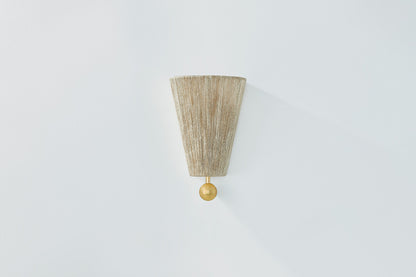 Mitzi by Hudson Valley Lighting Song Wall Sconce in Aged Brass, detail view 1