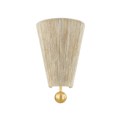 Mitzi by Hudson Valley Lighting Song Wall Sconce in Aged Brass