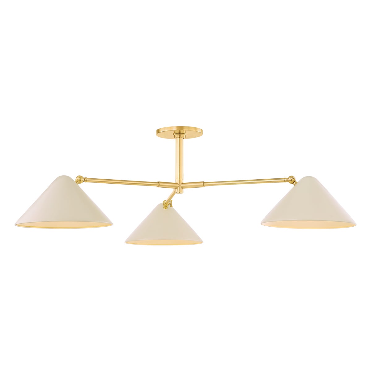 Mitzi by Hudson Valley Lighting Sonja Semi-Flush Mount in True Bronze / Soft Bisque