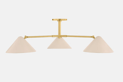 Mitzi by Hudson Valley Lighting Sonja Semi-Flush Mount in True Bronze / Soft Bisque, detail view 1