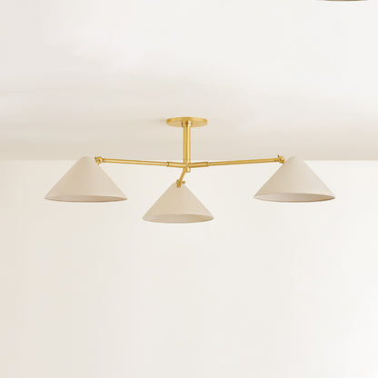 Mitzi by Hudson Valley Lighting Sonja Semi-Flush Mount in True Bronze / Soft Bisque, detail view 2