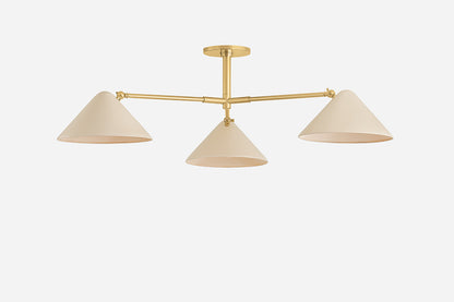 Mitzi by Hudson Valley Lighting Sonja Semi-Flush Mount in True Bronze / Soft Bisque, detail view 3