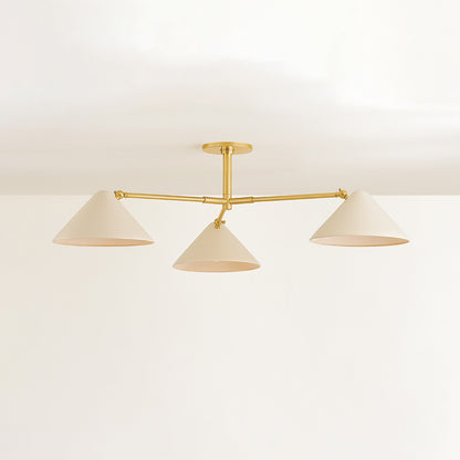Mitzi by Hudson Valley Lighting Sonja Semi-Flush Mount in True Bronze / Soft Bisque, detail view 4