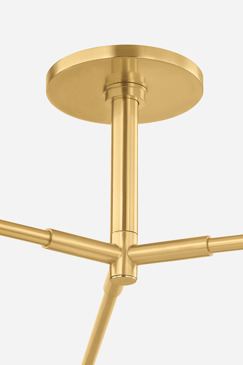 Mitzi by Hudson Valley Lighting Sonja Semi-Flush Mount in True Bronze / Soft Bisque, detail view 5