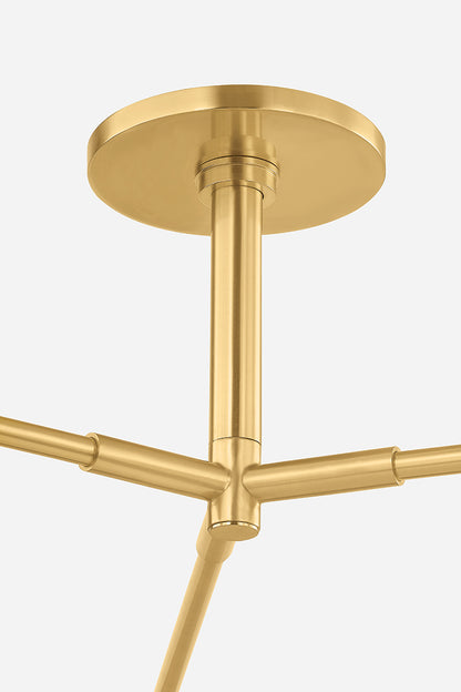 Mitzi by Hudson Valley Lighting Sonja Semi-Flush Mount in True Bronze / Soft Bisque, detail view 5