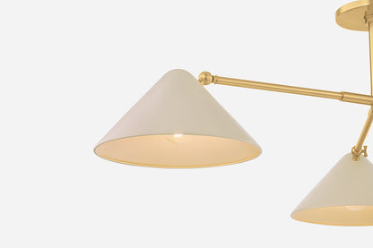 Mitzi by Hudson Valley Lighting Sonja Semi-Flush Mount in True Bronze / Soft Bisque, detail view 7