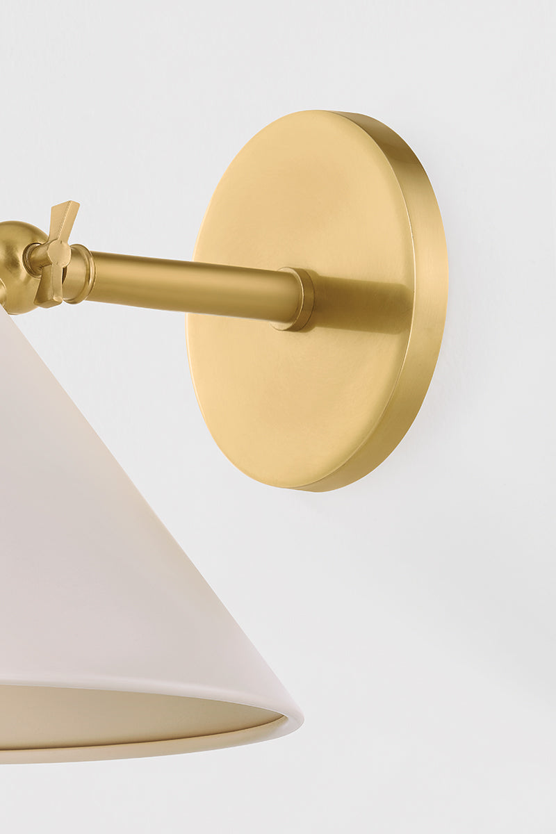 Mitzi by Hudson Valley Lighting Sonja Wall Sconce in True Bronze / Soft Bisque, detail view 5