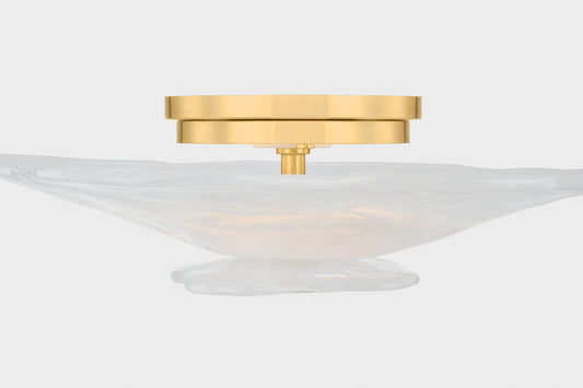 Mitzi by Hudson Valley Lighting Starlie Flush Mount in Aged Brass, detail view 1